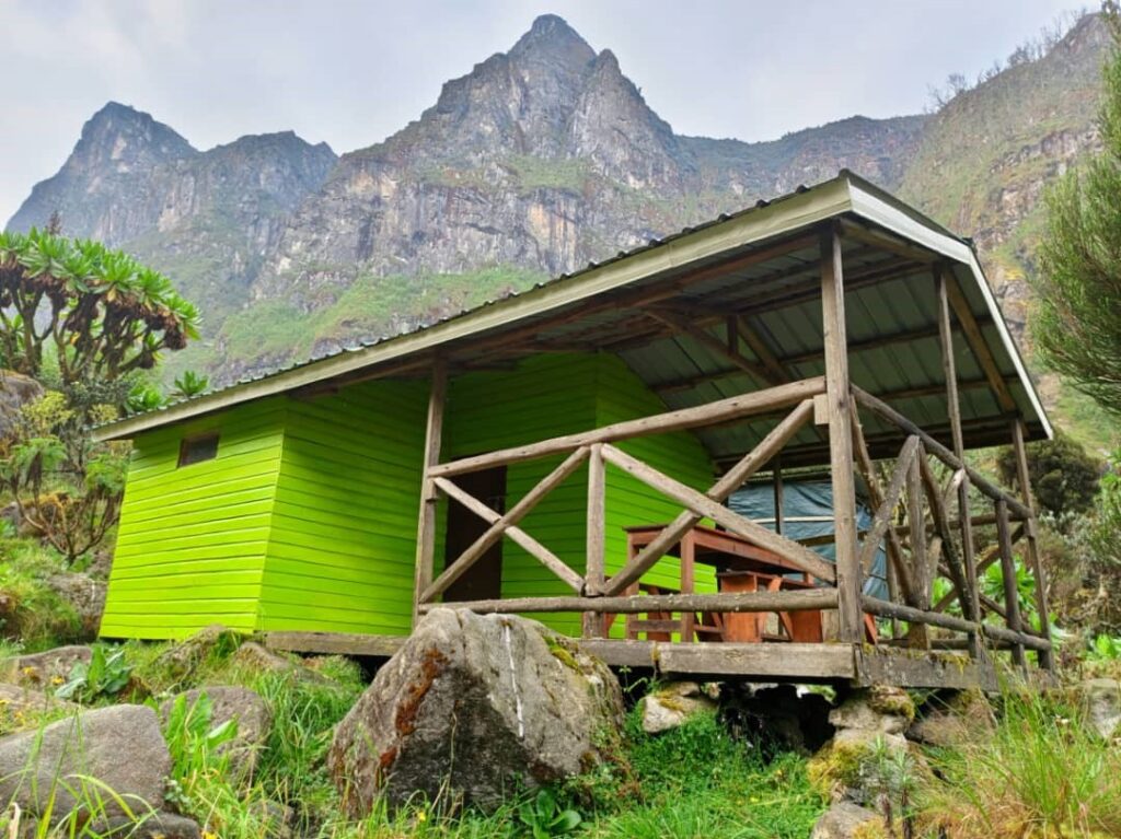 Upper Mutinda Camp. Kilembe Trail on the Rwenzori Mountains