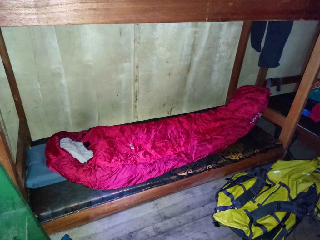 Rwenzori Sleeping Bags in the Huts